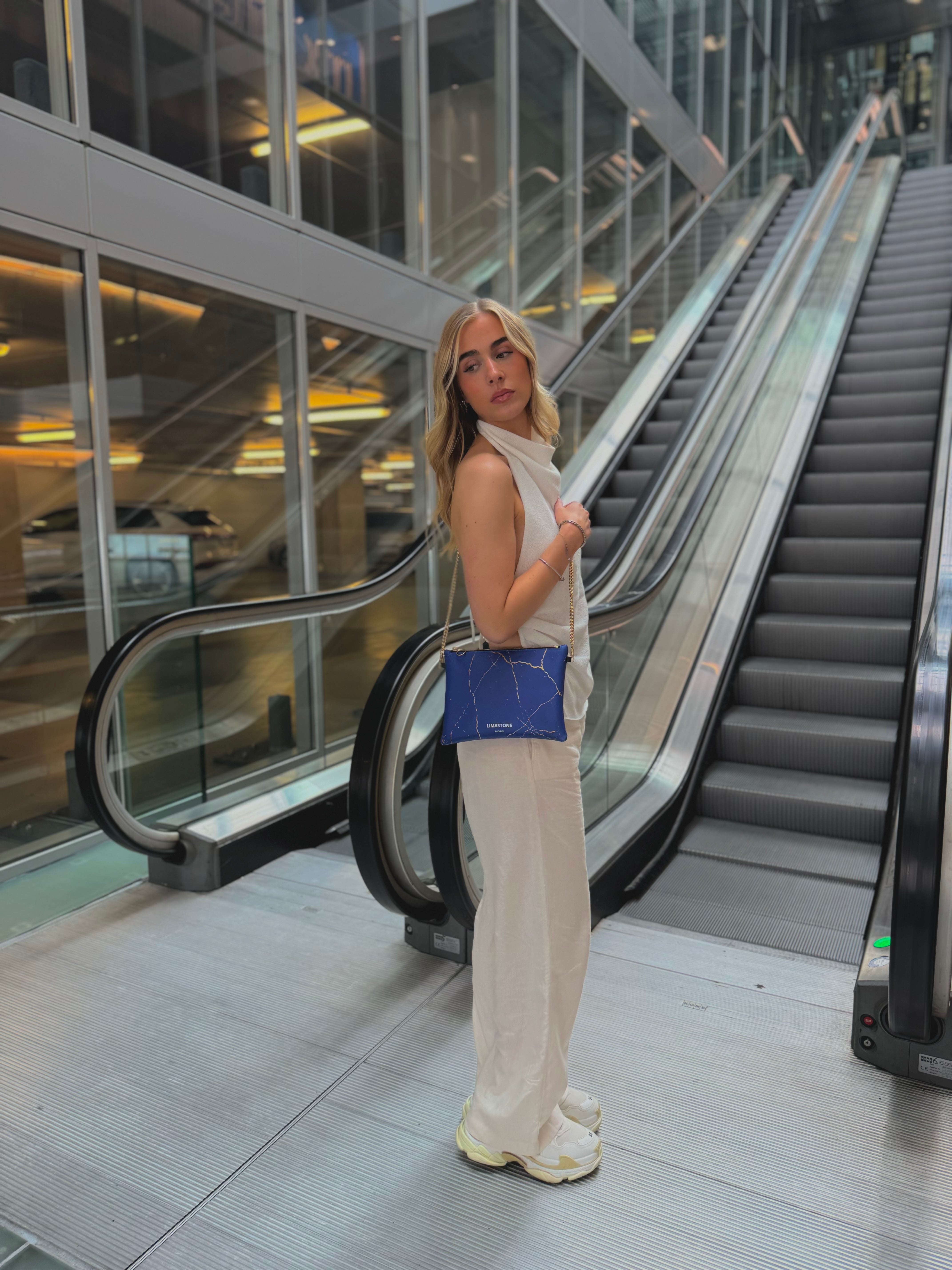 Crossbody Limastone Gold/Blue