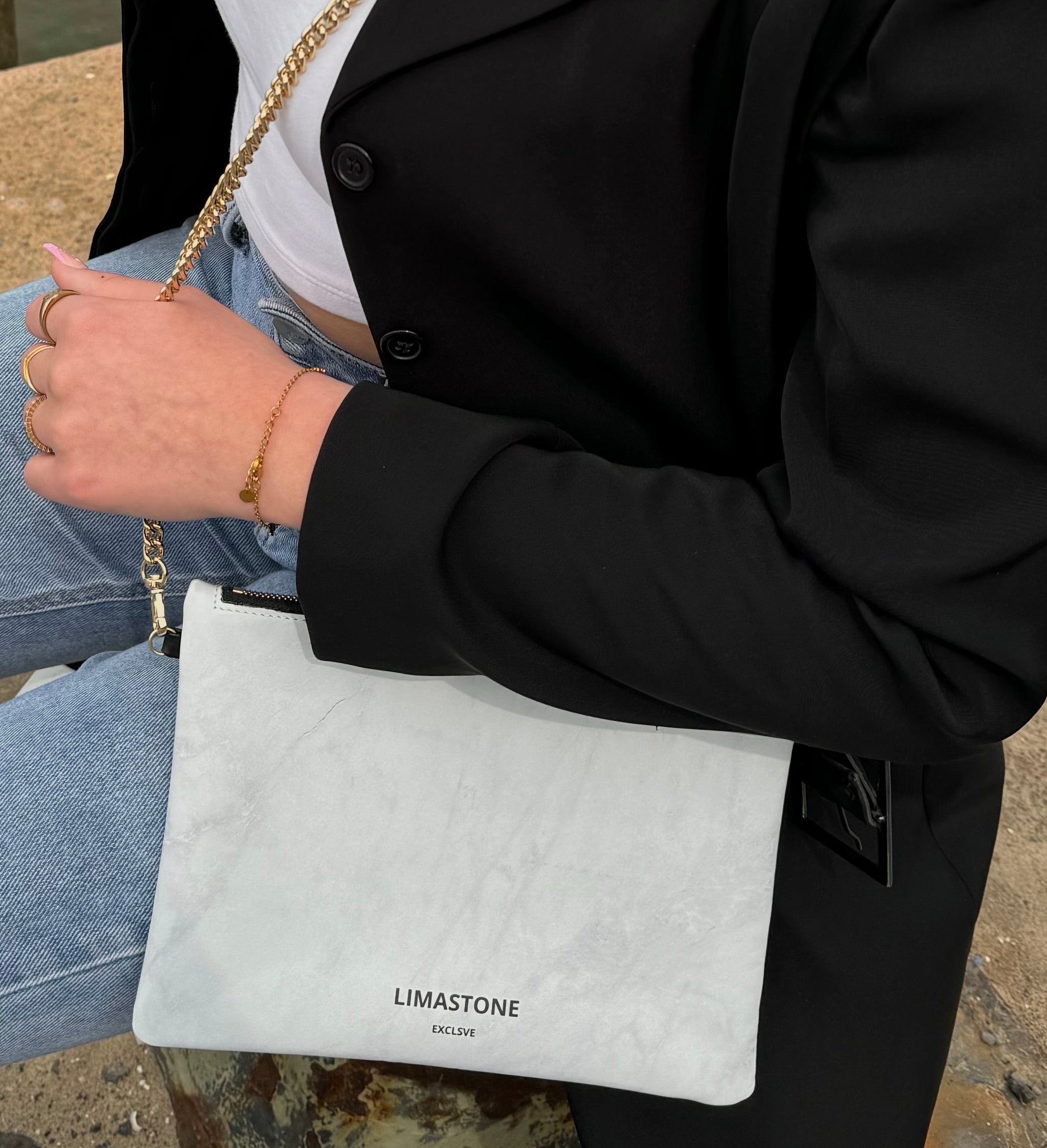 Crossbody Limastone White